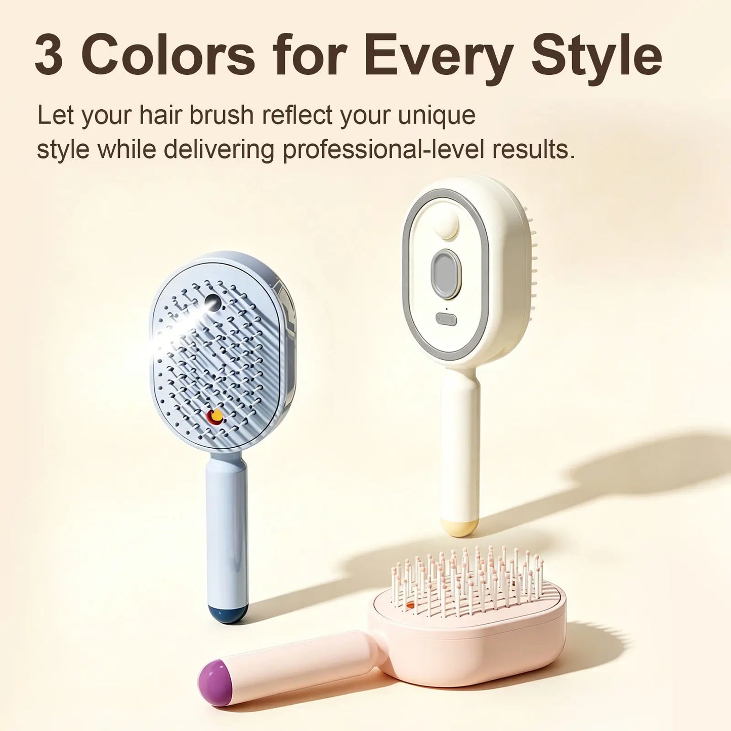Electric Spray Air Cushion Massage Comb | Essential Oil Mist Hair Care Comb | Self-Cleaning Anti-Tangle | Anti-Static Volumizing Aromatherapy Comb,Random Color.