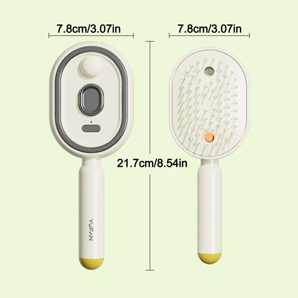 New Electric Hair Care Spray Massage Comb Anti-Static Self-Cleaning Spray Airbag Combs Hair Oil Applicator Women Girls